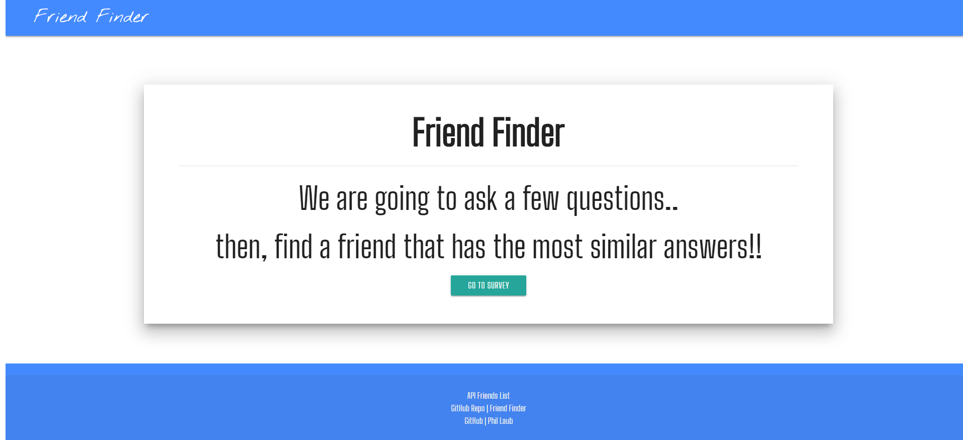 friend finder project pic